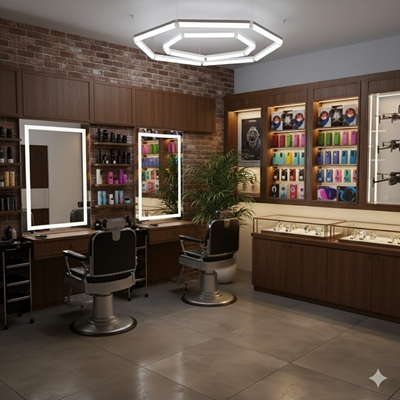 Tavan led moderna 2 hexagoane 120wx105cm 85w [2]