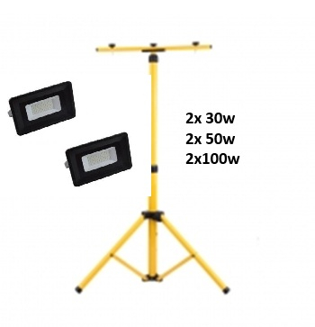 Spoturi led - Trepied cu 2 proiectoare led