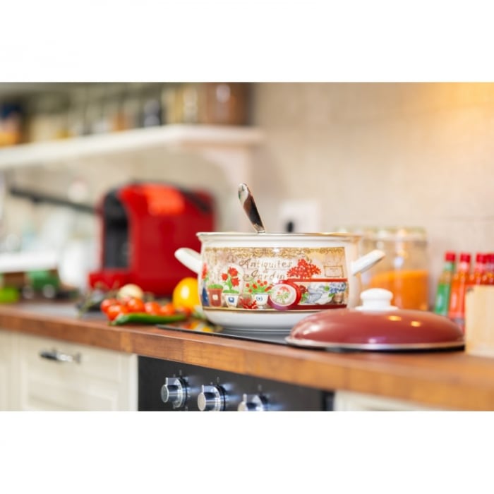 Тенджера с капак, емайлирана, 18 см, 2.10 л, Grunberg GR3418-B [2]