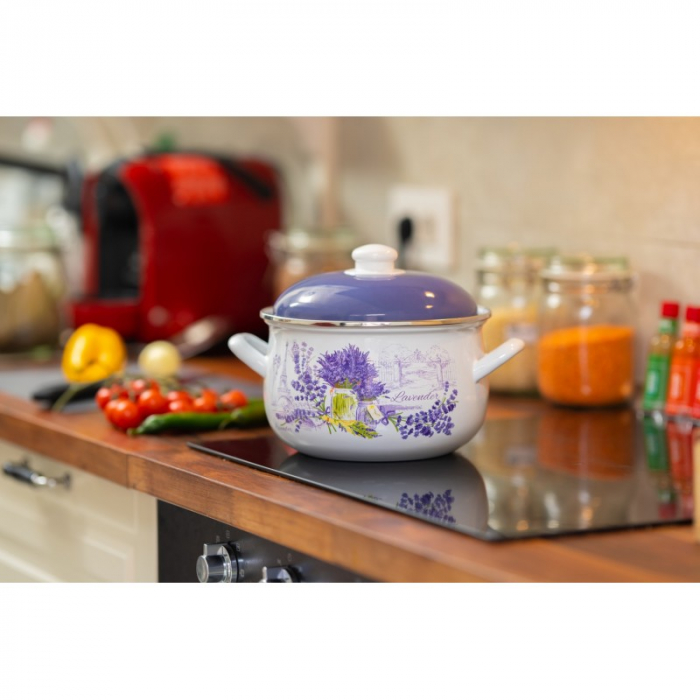 Cratita cu capac, emailata, 18 cm, 2.10 l, Grunberg GR3418-C [2]