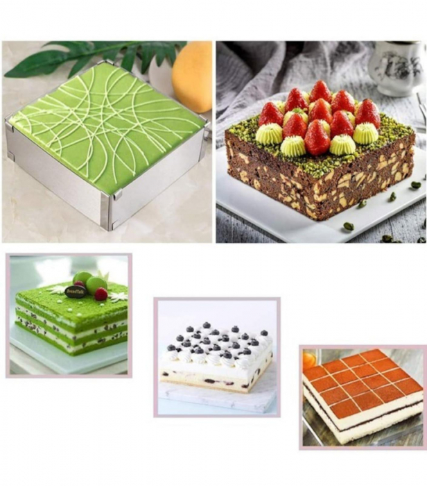 Állítható tortaforma négyzet/ téglalap 15-28 cm [3]