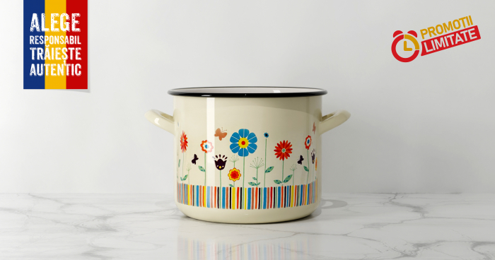 Oala 1.5L emailata groasa, cu decor [3]