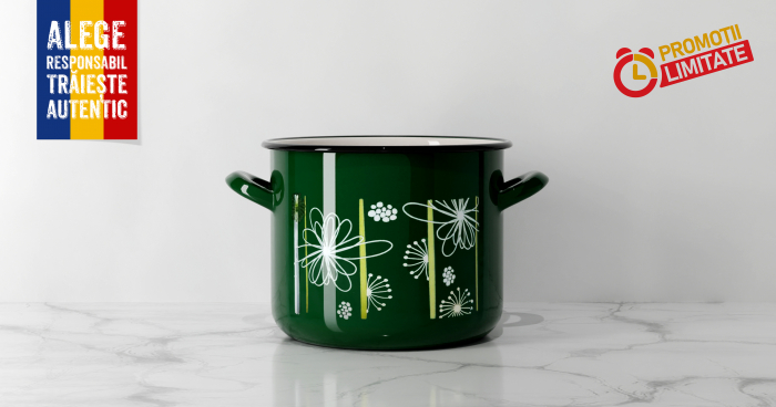 Oala 4.5L emailata groasa, cu decor [6]