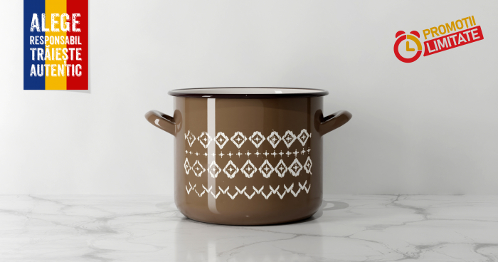 Oala 4.5L emailata groasa, cu decor [8]