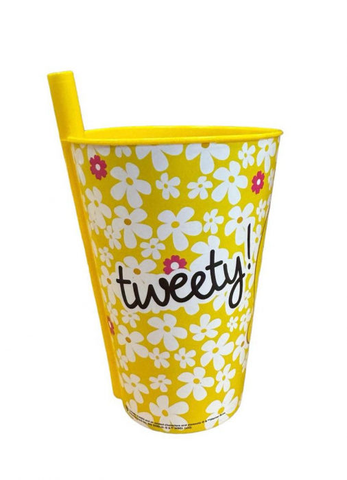 Beépített szívószálas pohár Tweety mintával, 300 ml [2]