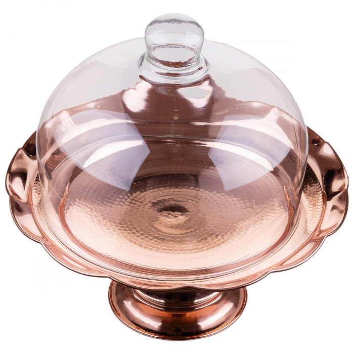 Platou din cupru cu capac pentru prajituri [2]