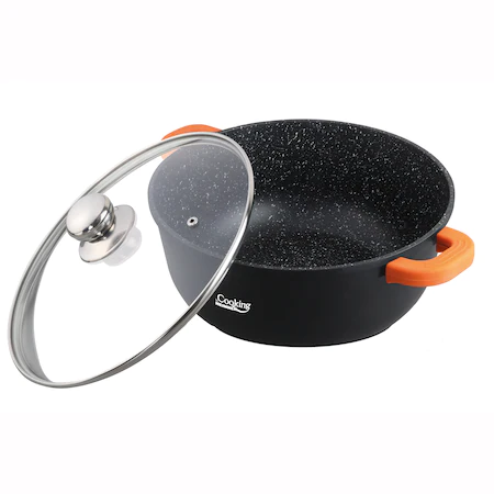 Cratita Dark Line 2.3 L, cu înveliș ceramic și capac, pentru inducție [2]