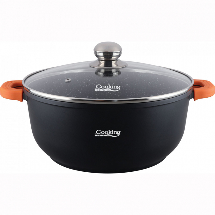Cratita 13.5 L, Dark Line, cu invelis ceramic si capac, inductie [3]