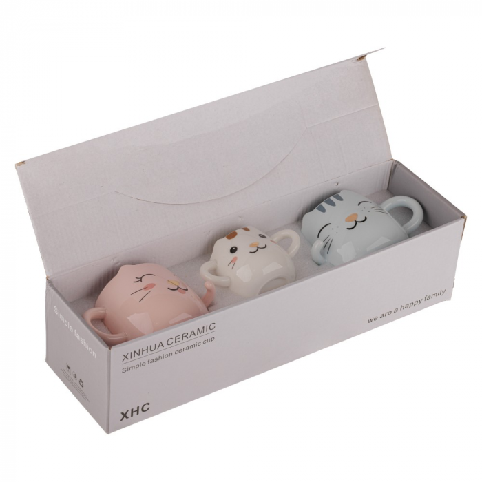 Set 3 cani Premium ceramica Kitty family [4]