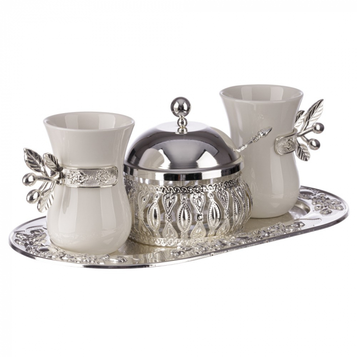 Set cafea argintat 2 persoane, model 3 [2]