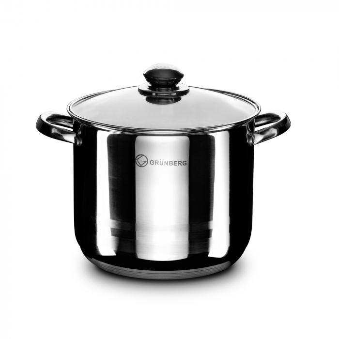 Set oale din inox 7.2l, 9l si 11l cu capace din sticla, 6 piese, Grunberg GR1052 [2]