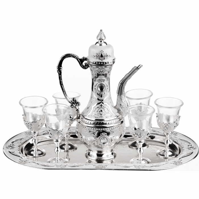 Set argintat pocale pentru tarie cu carafa [2]