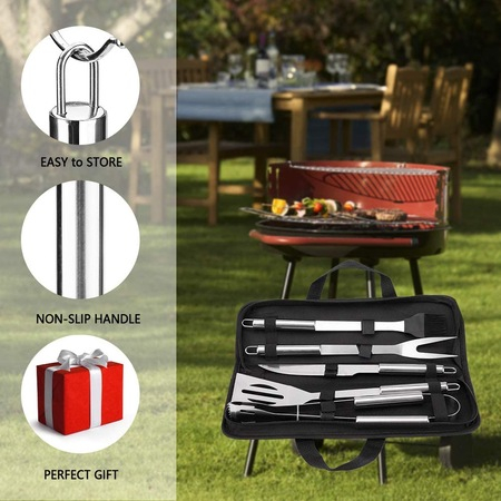 Set ustensile din inox, pentru gratar, 5 piese, Grunberg UG5PS [7]