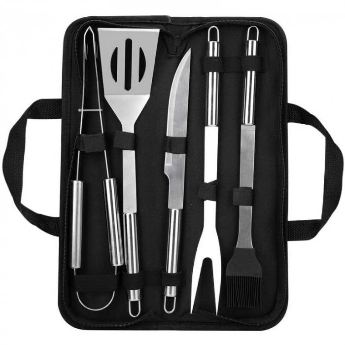 Set ustensile din inox, pentru gratar, 5 piese, Grunberg UG5PS [1]