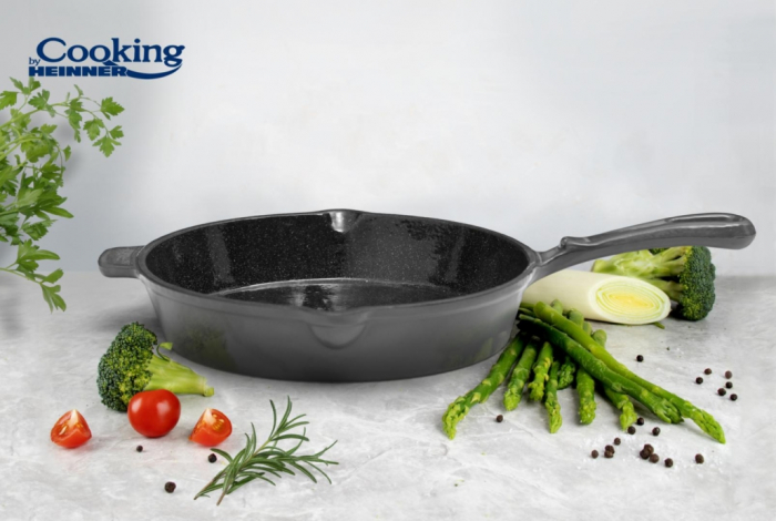 TIGAIE FONTA EMAILATA 26 x 5 CM, MARBLE GREY, COOKING BY HEINNER [4]