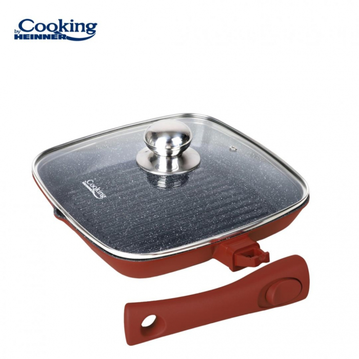 Tigaie grill 28cm cu maner detasabil, Calabria (interior ceramic) [3]