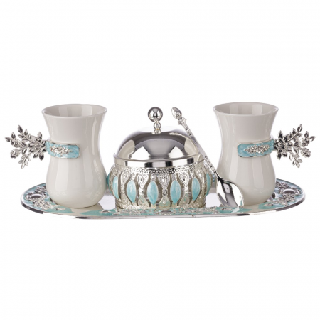 PRODUSE SPECIALE - Set cafea 2 persoane - baby blue
