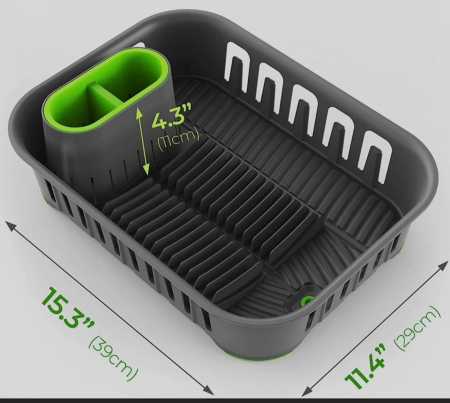 BUCATARIE - Scurgator vase cu suport pentru tacamuri si pahare - 39x29 cm