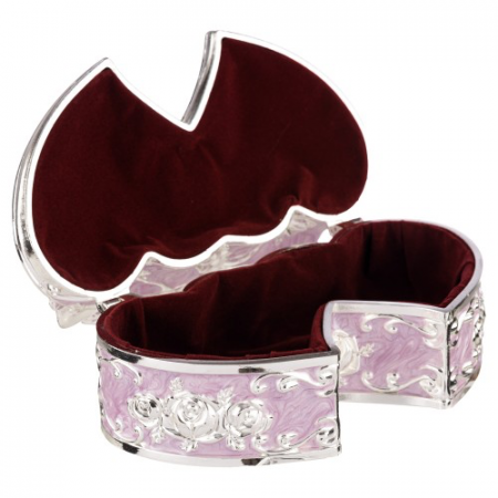 Caseta bijuterii doua inimi - Mov [2]