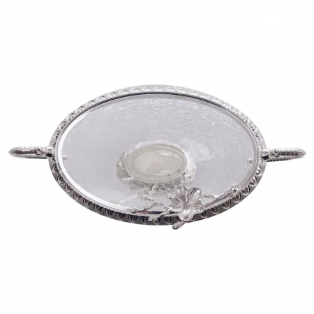 Bomboniera ovala din sticla 31x19x20cm [3]