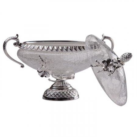 Bomboniera ovala din sticla 31x19x20cm [2]