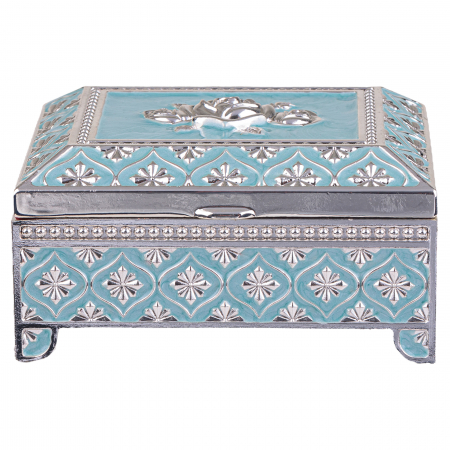 PRODUSE SPECIALE - Cutie bijuterii bleu 12,8*10,8*6,7 cm