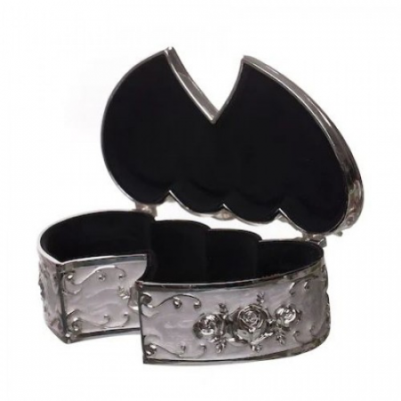 Caseta bijuterii doua inimi - Alba [1]