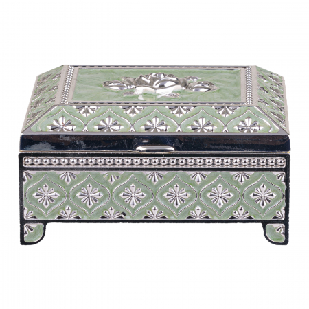 PRODUSE SPECIALE - Cutie bijuterii verde 12,8*10,8*6,7 cm