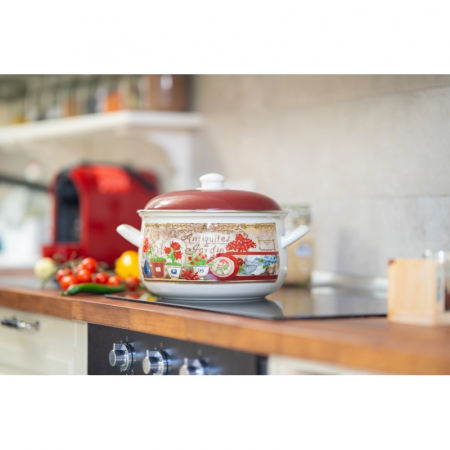 Cratita cu capac, emailata, 24 cm, 4.80 l, Grunberg GR3424-B [1]