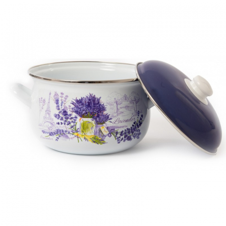 Cratita cu capac, emailata, 24 cm, 4.80 l, Grunberg GR3424-C [4]