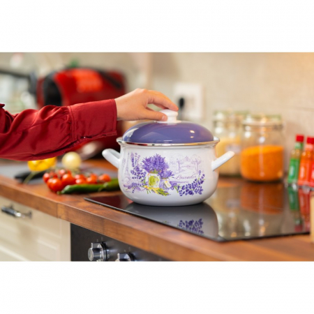 Cratita cu capac, emailata, 24 cm, 4.80 l, Grunberg GR3424-C [3]