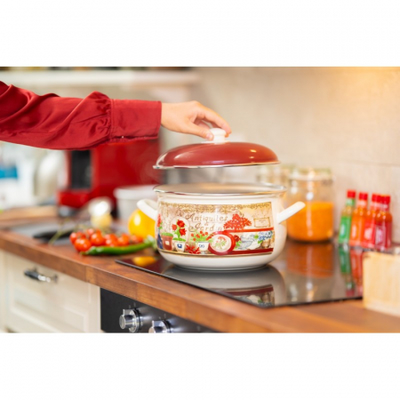 Cratita cu capac, emailata, 18 cm, 2.10 l, Grunberg GR3418-B [2]