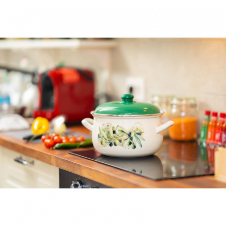 Cratita cu capac, emailate, 4.80 l, 24 cm,Grunberg [3]