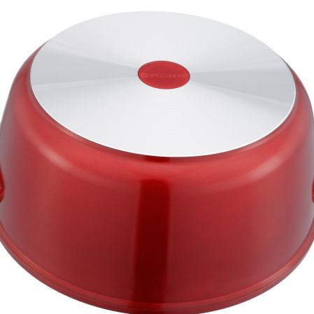 Cratita din aluminiu, cu ceramica, 30 cm (7.5l), cu capac din sticla, pentru prepararea gemului, sosului din tomate, Grunberg GR9030 [1]