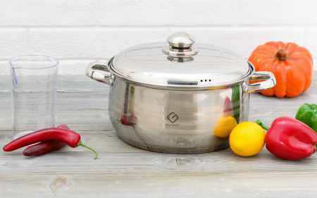 PROMOTII - Cratita din inox, 3 l, cu capac, Grunberg GR1920