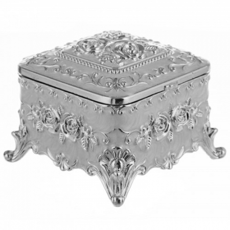 PRODUSE SPECIALE - Cutie argintata pentru bijuterii model 2