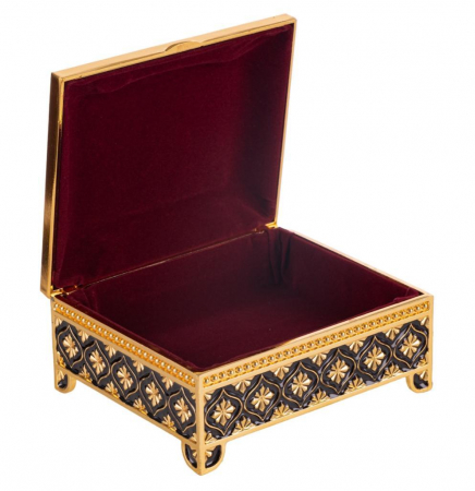 Cutie pentru bijuterii neagra cu aplicatii aurii [1]