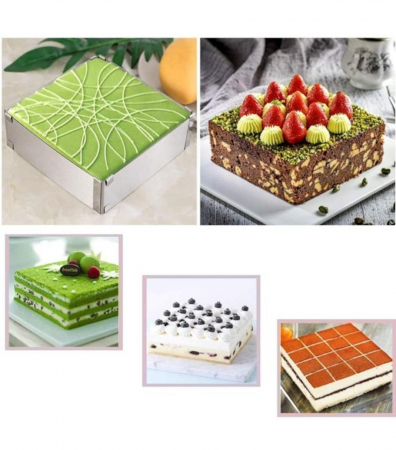 Forma pentru torturi reglabila patrat/dreptunghi 15-28 cm [2]