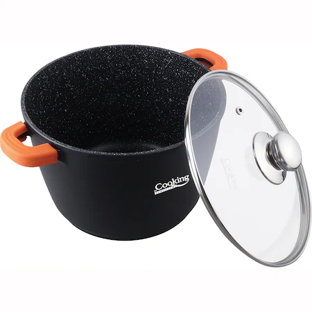 Oala Dark Line 6.3 L, cu invelis ceramic si capac, inductie [1]