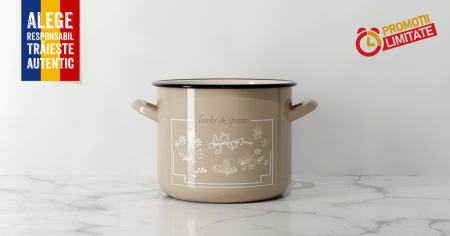 Oala 7.5L emailata groasa, cu decor [7]