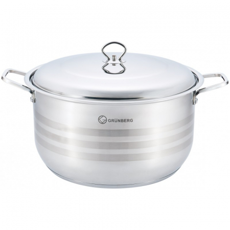 PROMOTII - Cratita profesionala, 23L, cu baza groasa, cu capac din inox, Grunberg GR8138