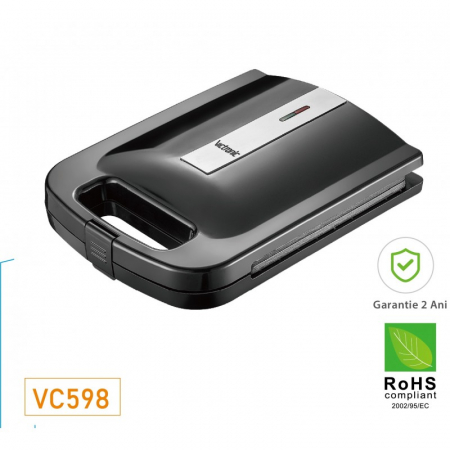 ELECTROCASNICE - Aparat sandwich, 4 sandwich, forma triunghilara, 1400W, VC598