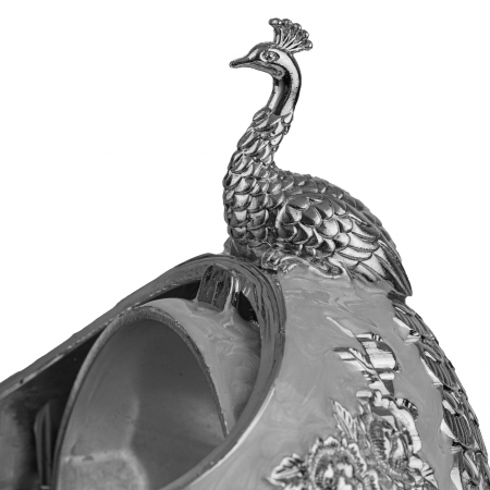 Scrumiera argintata cu capac model paun [1]