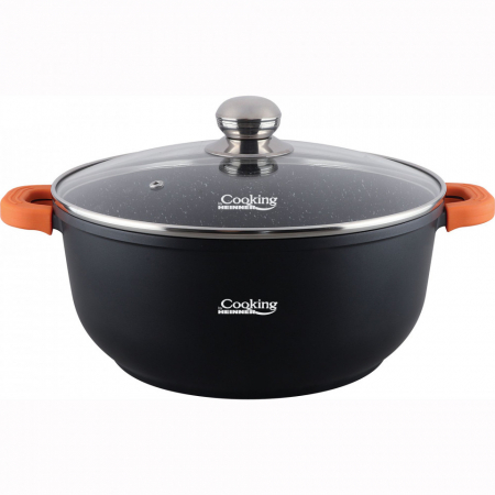 Cratita 13.5 L, Dark Line, cu invelis ceramic si capac, inductie [2]