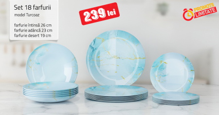 Seturi 18 piese - Serviciu 18 piese din Opal, model Turcoaz