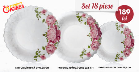 Seturi 18 piese - Serviciu de masa 18 piese din Opal, model Mara