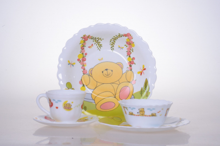 PROMOTII - Serviciu de masa pentru copii, din opal, model Ursuleti, 5 piese