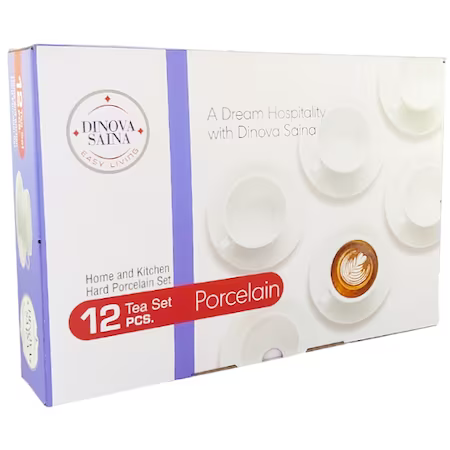 Set 12 piese cafea Portelan, 190 ml, Eva [1]