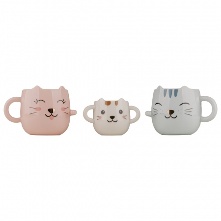 SETURI DIN PORTELAN - Set 3 cani Premium ceramica Kitty family