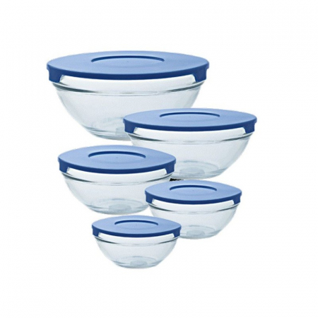 Set 5 boluri din sticla cu capace din plastic [3]